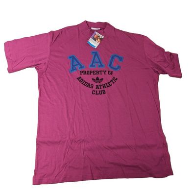 Vintage Adidas Athletic Club T-Shirt Lila NEU! mit Etikett! Gr: XL selten
