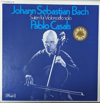 Bach, Pablo Casals – Suiten Für Violoncello Solo 3xLP Box (NM/ VG + )