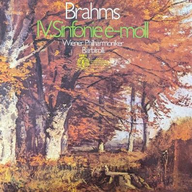 Brahms, Wiener Philharmoniker, Barbirolli – IV. Sinfonie E-moll LP (NM/ VG + )