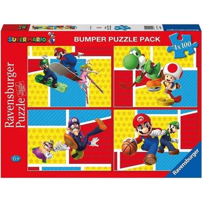 Ravensburger Super Mario Puzzle 4x100 Teile