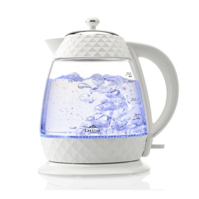 ETA Wasserkocher Crystal Glas Innenbeleuchtung Glaswasserkocher 2200W 1,7L weiß