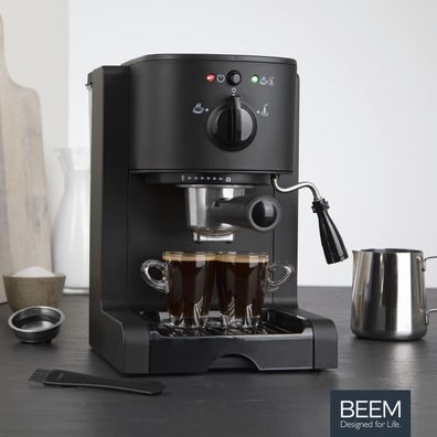 BEEM Siebträgermaschine Espresso Perfect II Ultimate Kaffeehalbautomat schwarz