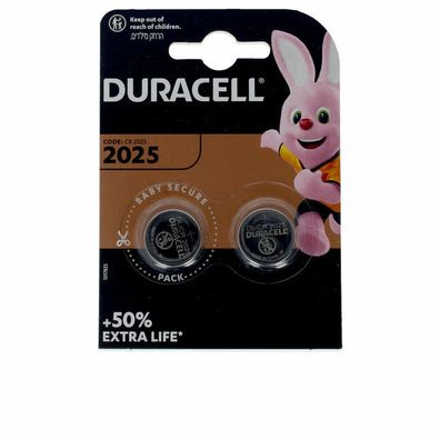 Duracell Lithium Button Battery 3V 2025 DL/ CR2025 2 Units