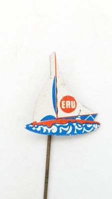 Vintage Pin Anstecknadel ERU Segelboot