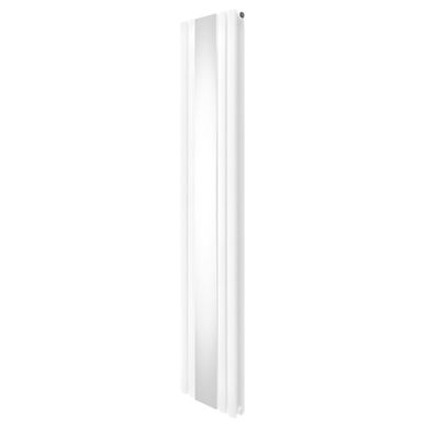 Röhrenheizkörper Oval & Spiegel Doppel Modern Vertikal Weiß 1800 x 380mm