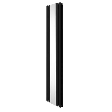 Röhrenheizkörper Oval & Spiegel Doppel Modern Vertikal Schwarz 1800 x 380mm