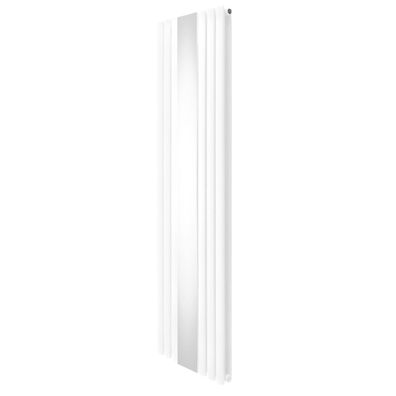 Röhrenheizkörper Oval & Spiegel Doppel Modern Vertikal Weiß 1800 x 500mm
