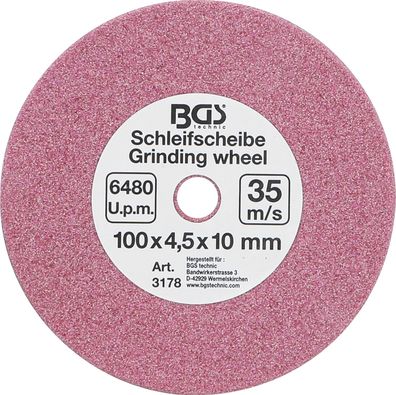 BGS technic Schleifscheibe | für Art. 3180 | Ø 100 x 4,5 x 10 mm