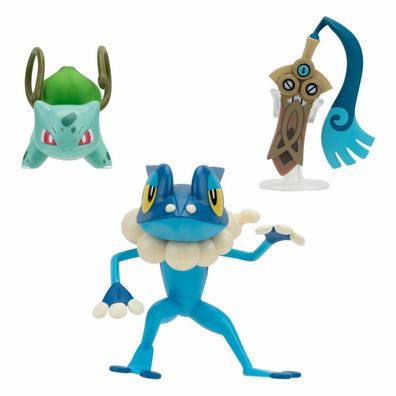 Pokémon Battle Figure Set Figuren 3er-Pack Honedge, Bisasam #4, Amphizel 5 cm