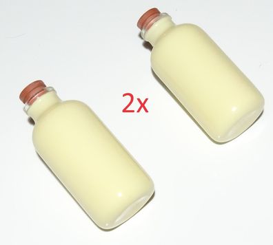 2 Gummierte Glas Flasche 35ml Aufbewahrung technische Flüssigkeiten Farbe Öle