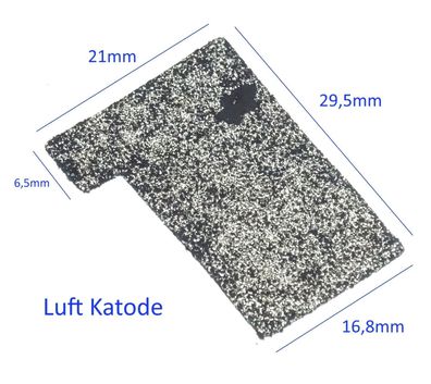 Luft Katode für Galvanik LxBxH 29,5x21x0,5mm