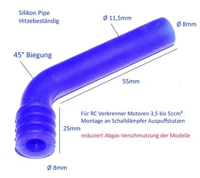 Reely Rückstandsabweiser für RC Verbrenner Nitro Methan Motoren 3,5 bis 5ccm³