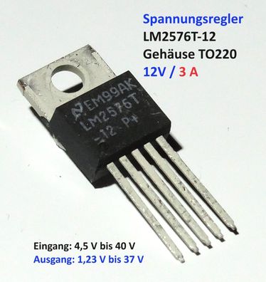 LM2576T-12 Spannungsregler 12V DC 3A LM2576T