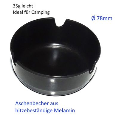 Zigaretten Aschenbecher aus Melamin klein & leicht ideal für Camping