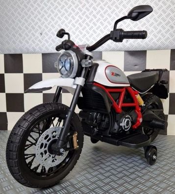 Elektro Kindermotorrad - Ducati Scrambler mit 2x25 Watt - Elektromotorrad
