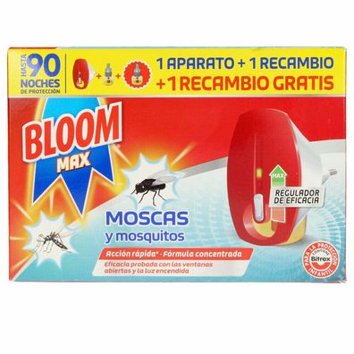 Bloom Max Flies & Mosquitoes 1 Electric Device + 2 Refill
