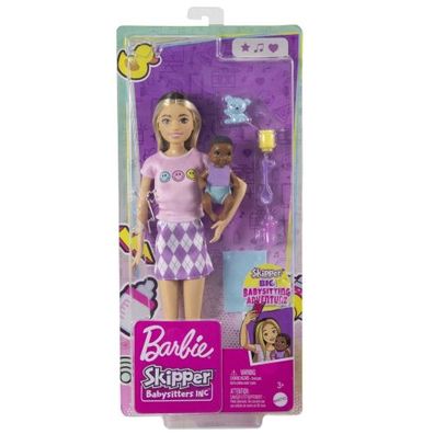 Mattel - Barbie Babysitters Skipper Doll With Baby / from Assort - Zusta...