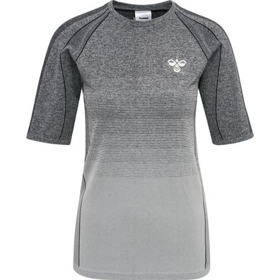 HUMMEL GG12 Training Seamless Shirt Woman Kurzarm Grau Meliert NEU