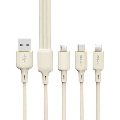 Ladekabel Dudao L7SE 3in1 Kabel USB-C - USB-C / kompatibel mit iPhone Micro USB ...