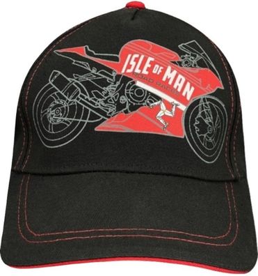 Isle Of Man Road Races Schwarze Cap - Racing Caps Kappen Snapback Caps Mützen