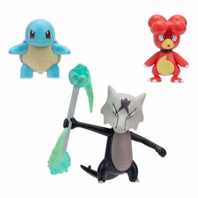 Pokémon Battle Figure Set Figuren 3er-Pack Magby, Shiggy #4, Alolan Knogga 5 cm