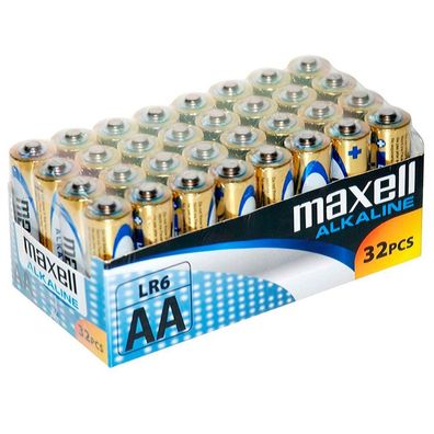 Maxell Mxblr06p32 Aa Batteries Lr06 32 Pcs