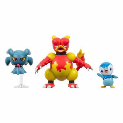 Pokémon Battle Figure Set Figuren 3er-Pack Plinfa, Traunfugil, Magmar 5 cm