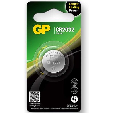 Gp Cr2032-7u1 Lithium Battery Cr2032 3v