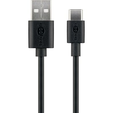 goobay Kabel USB-C/ A 2.0 bk 1,0m 45735 - Goobay 45735 - (PC Zubehoer / ...