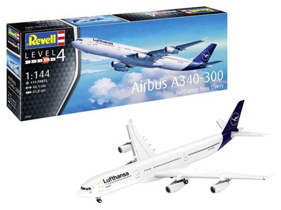 Revell Airbus A340-300 Lufthansa Flugzeug in 1:144 Bausatz 03803