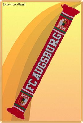 Schal Fanschal FC Augsburg City Wendeschal Logo Rot Wappen FCA Gr. 17x140cm NEU