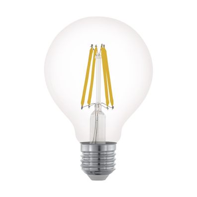 EGLO E27 LED Leuchtmittel 6W 806lm 2700K G80 Filament Globe dimmbar