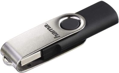 hama USB-Stick 2.0"Rotate" 8GB Speicherstick Datenstick FAT schwarz silber