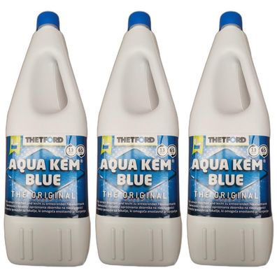 9,01EUR/1l 3 x Thetford Aqua Kem 2 Liter Blue Sanit?rfl?ssigkeit WC Zusatz