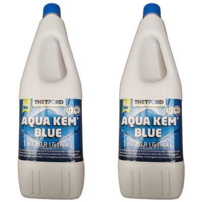 9,59EUR/1l 2 x Thetford Aqua Kem Blue 2 Liter Sanit?rfl?ssigkeit WC Zusatz