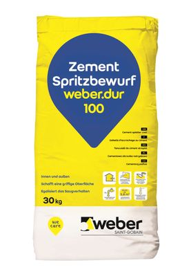 0,65 €/ kg) Weber. dur 100 Vorspritzmörtel 30 kg Vorspritzer Kalkzementputz