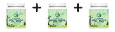 3 x Sunwarrior Beauty Greens Collagen Booster (300g) Unflavoured
