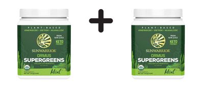 2 x Sunwarrior Ormus Super Greens Organic (225g) Mint