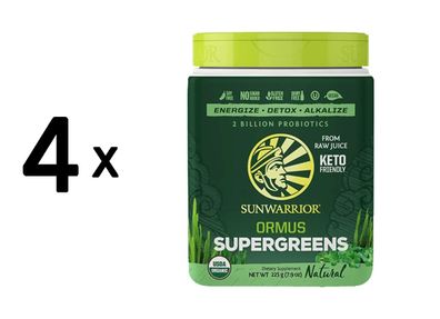 4 x Sunwarrior Ormus Super Greens Organic (225g) Natural