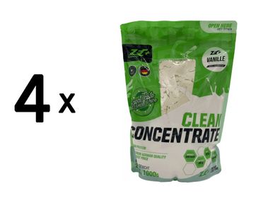 4 x Zec+ Clean Concentrate (1000g) Vanilla