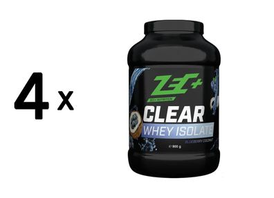4 x Zec+ Clear Whey Isolate (900g) Blueberry Coconut