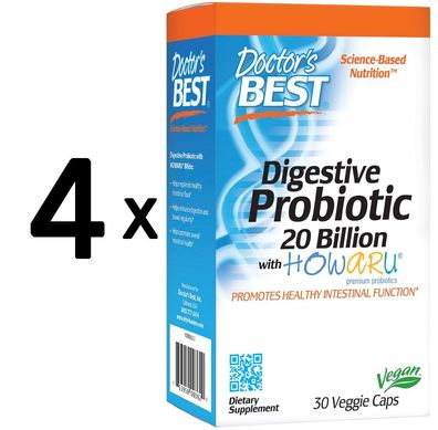 4 x Best Probiotic, 20 Billion CFU - 30 vcaps