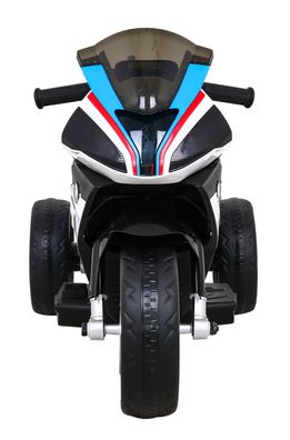 Batteriebetriebenes BMW HP4 Motorrad für Kinder, Weiß + 3 Räder + LED + MP3-USB + ...