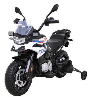 Batteriebetriebenes BMW F850 GS Motorrad für Kinder Weiß + Stützräder + Audio-LED ...