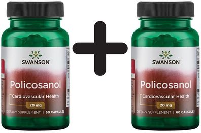 2 x Policosanol, 20mg - 60 caps