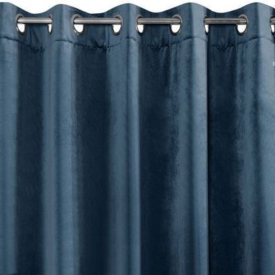 Vorhang Gardine Verdunklungsgardinen mit Ösen 140x250 cm Deko dunkelblau Blickdicht