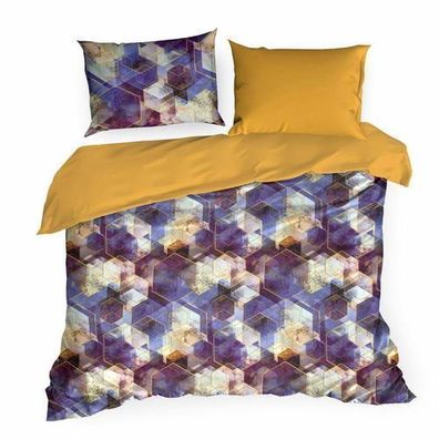 Bettwäsche Kissenbezug Bettbezug Bettgarnitur 160 x 200 cm geometrisch Design Deko