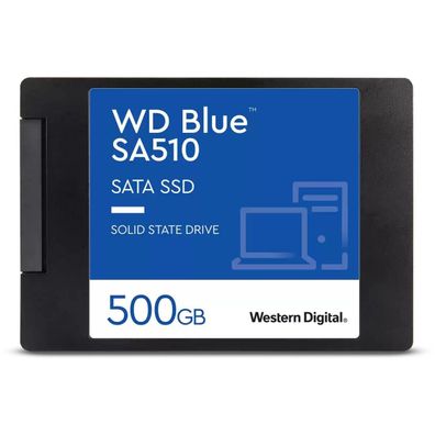 WD Blue SA510 WDS500G3B0A Festplatte , 500 GB SSD SATA 6 Gbps, 2,5 Zoll, intern