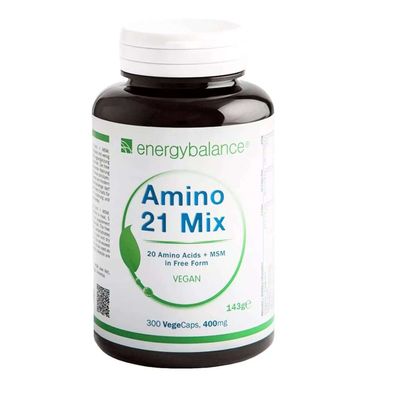 Amino 21 Mix + MSM, 300 VegeCaps - EnergyBalance