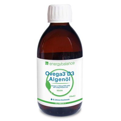 Ovega3 D3 Algenöl 500mg DHA + EPA, 250 ml - EnergyBalance